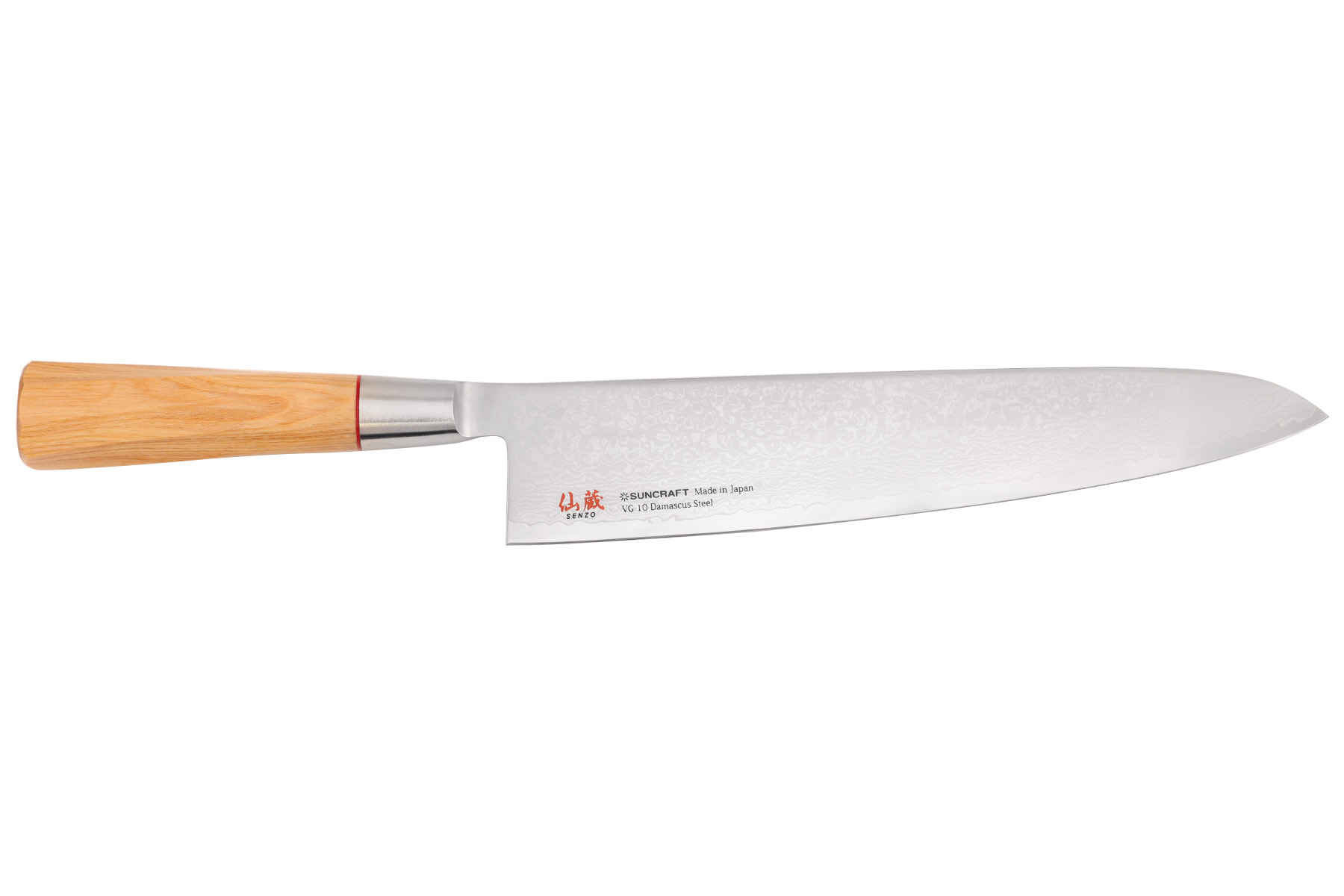 Couteau japonais Suncraft Senzo Twisted - Couteau chef 24 cm